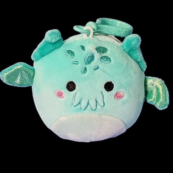 NWT Squishmallows Theotto the Teal Cthuulhu 3" Clip On plush - Picture 11 of 12